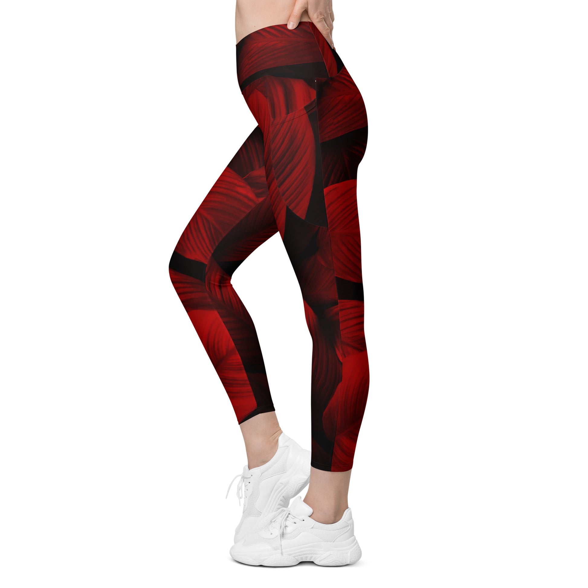 Redveil Women's Recycled Crossover Leggings With Pockets - FLAKOUT