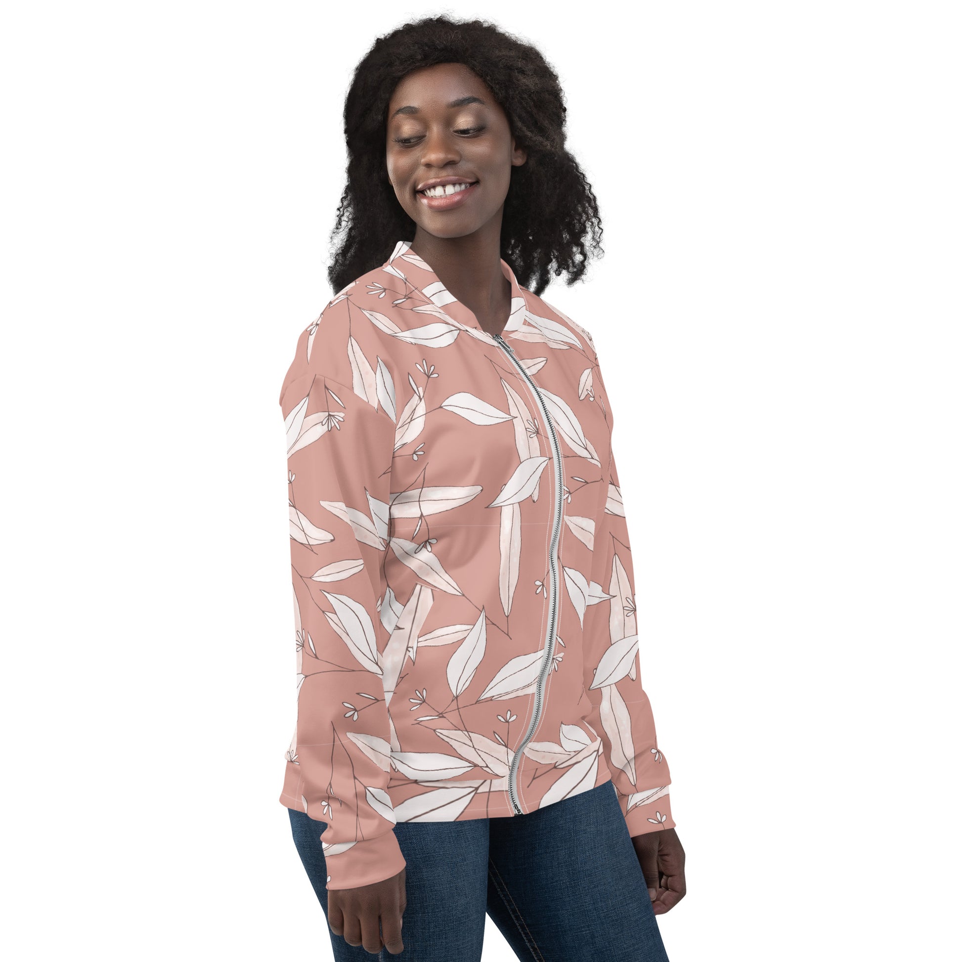 Feathered Finesse Women's Bomber Jacket - FLAKOUT