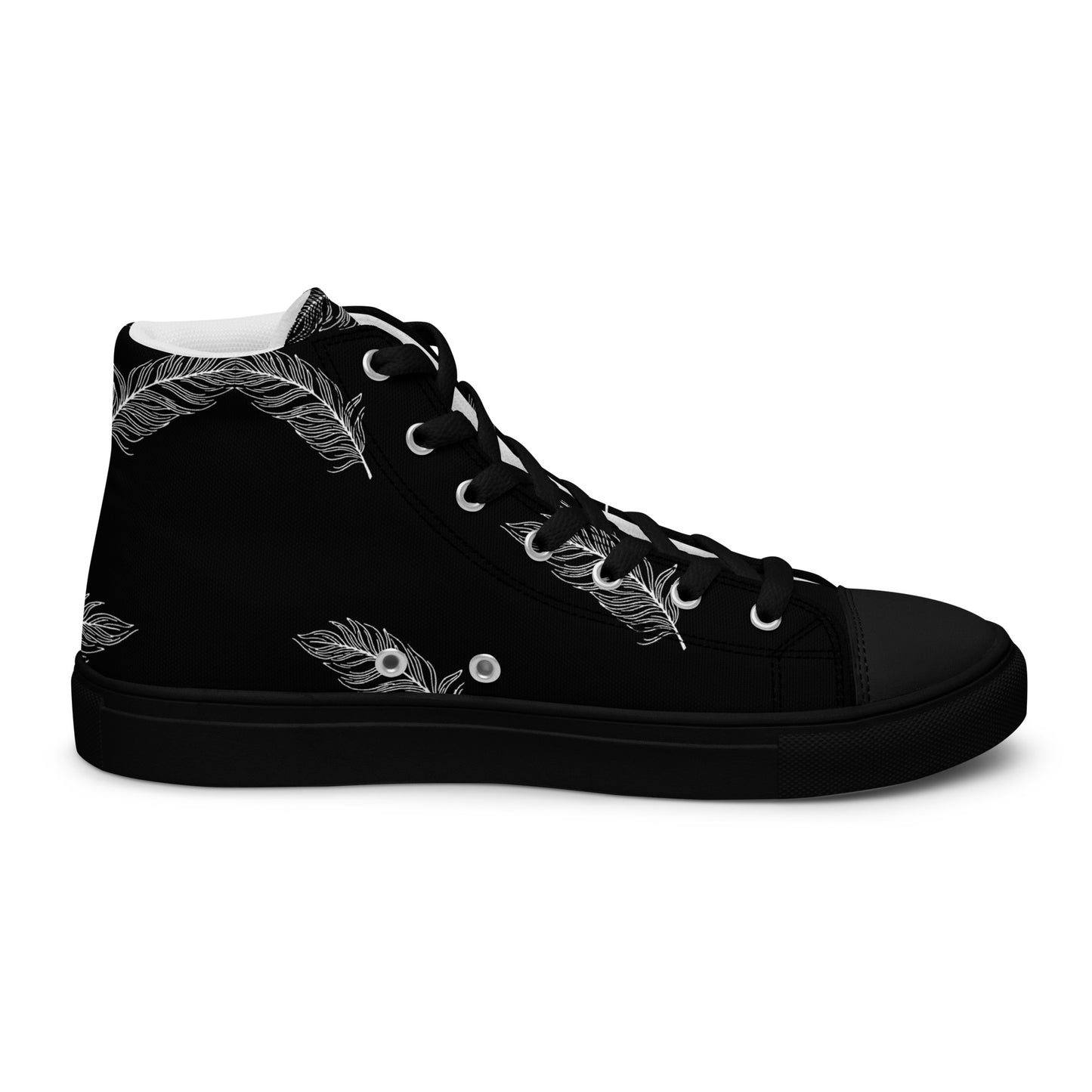 Ethereal Plumes Men’s High Top Canvas Shoes - FLAKOUT