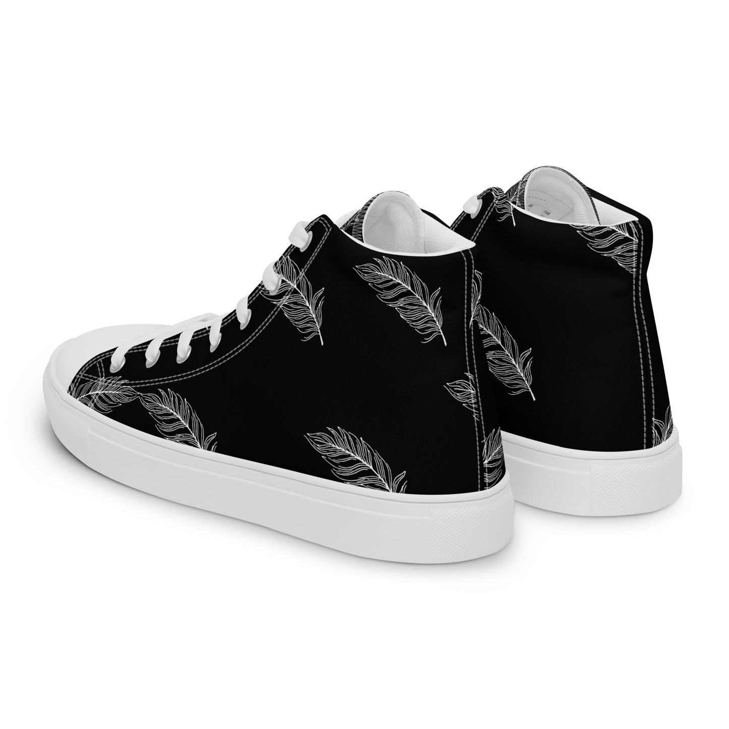 Ethereal Plumes Men’s High Top Canvas Shoes - FLAKOUT