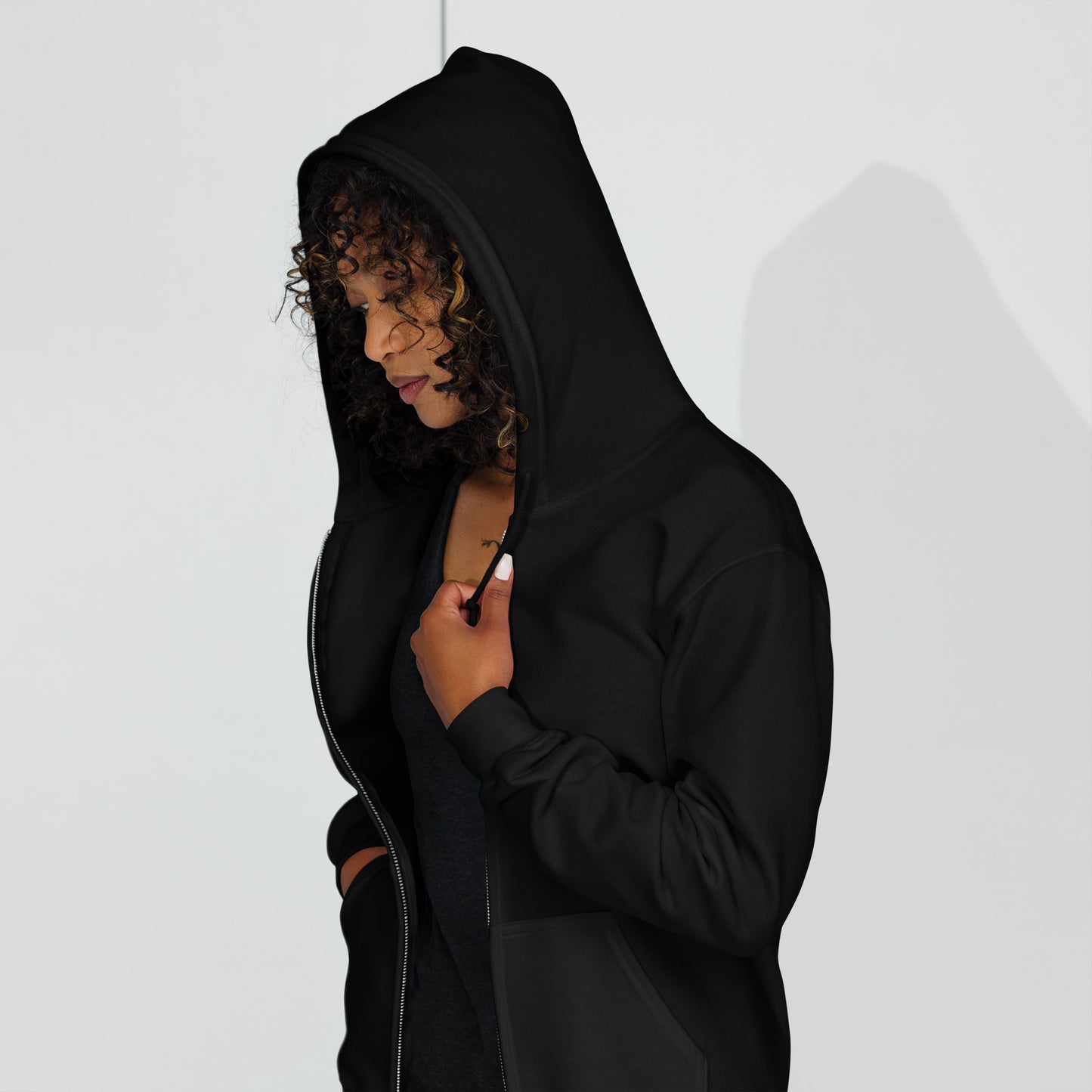 Ornate Embellisik Heavy Harmony Fusion Zip Hoodie - Black - FLAKOUT