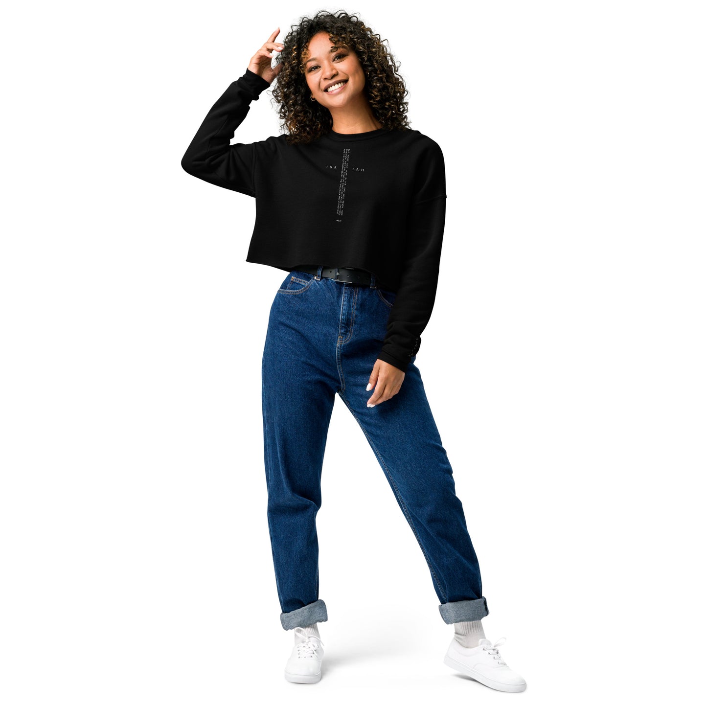 Isaiah 40:31 Women's Crop Sweatshirt - FLAKOUT