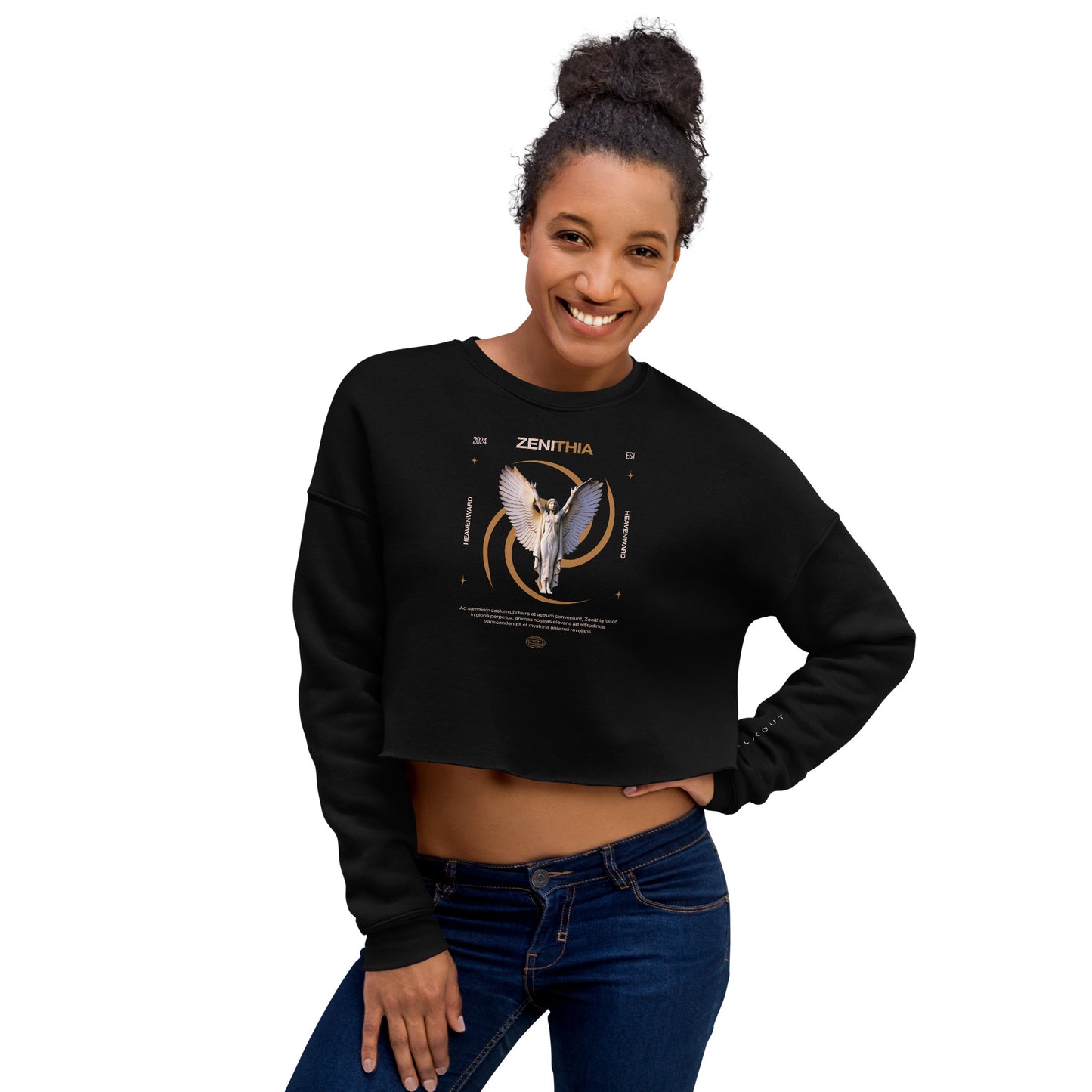 Zenithia Women's Crop Sweatshirt - FLAKOUT