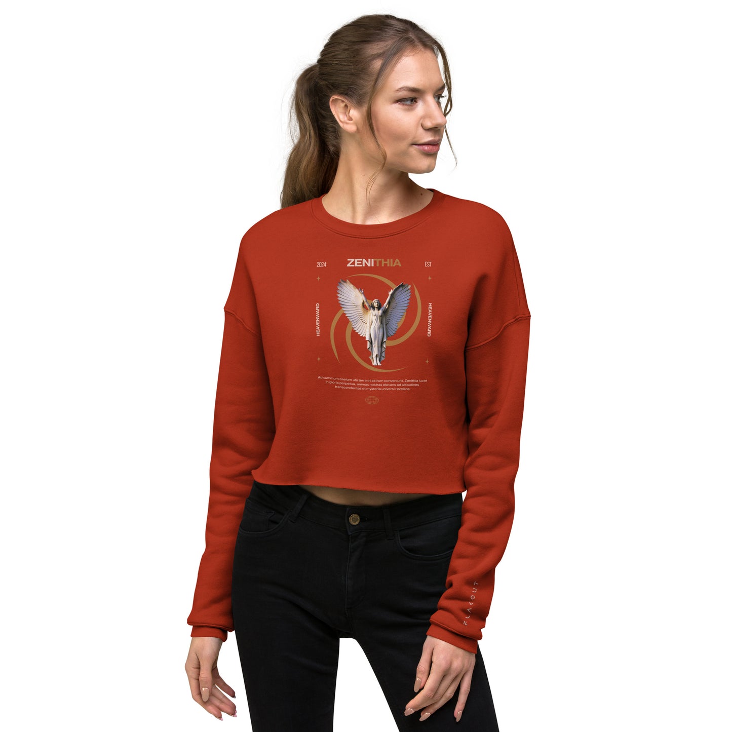 Zenithia Women's Crop Sweatshirt - FLAKOUT