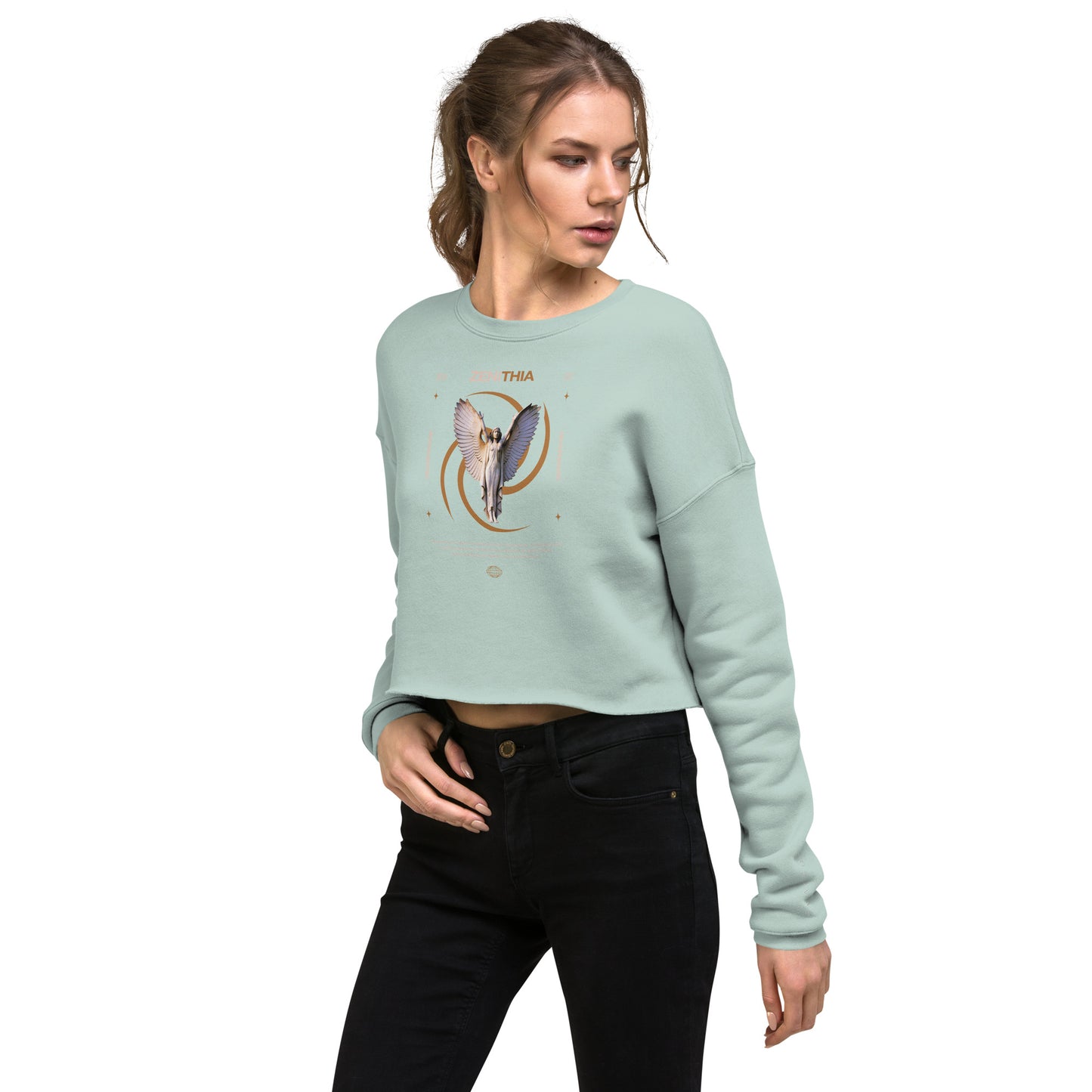 Zenithia Women's Crop Sweatshirt - FLAKOUT