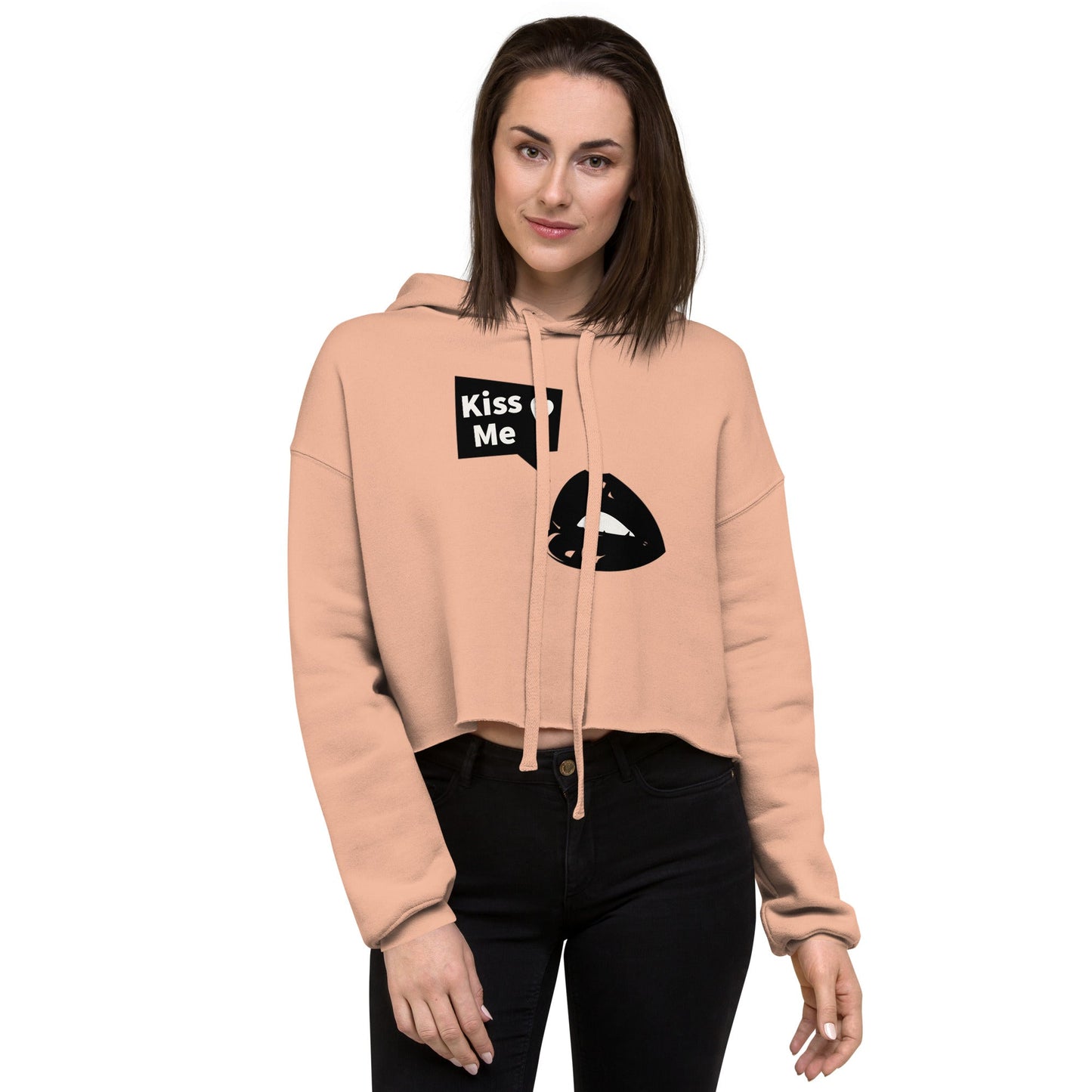 Sweet Talker Kiss Me Women's Crop Hoodie - FLAKOUT